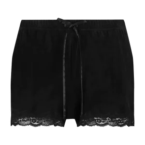 Shorts Aus Velours Mit Spitze 16