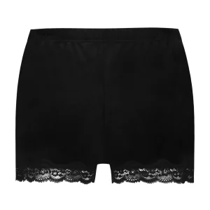 Shorts Aus Velours Mit Spitze 18