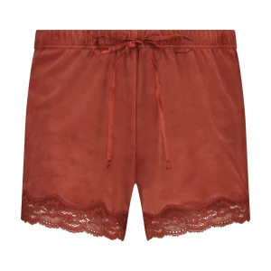 Shorts Aus Velours Mit Spitze 13