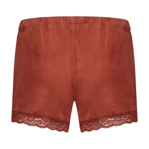 Shorts Aus Velours Mit Spitze 15