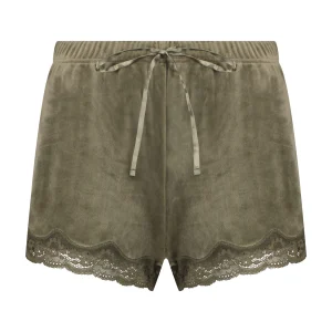 Shorts Aus Velours Mit Spitze 13