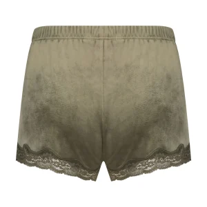 Shorts Aus Velours Mit Spitze 15