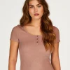 Kurzärmeliges Pyjama-Top Henley 25