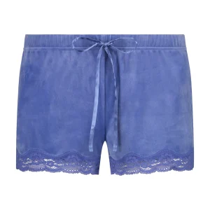 Shorts Aus Velours Mit Spitze 13