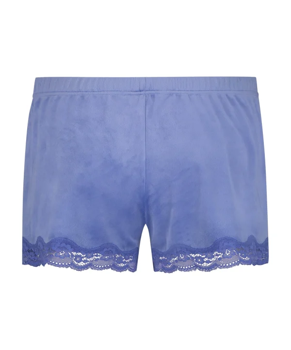 Shorts Aus Velours Mit Spitze 6