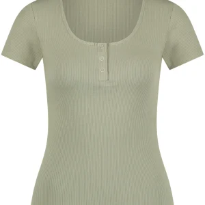 Kurzärmeliges Pyjama-Top Henley 16