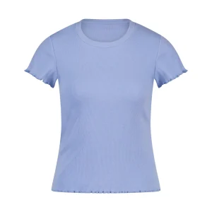 Kurzarm-Top, Rib V-Neck 16