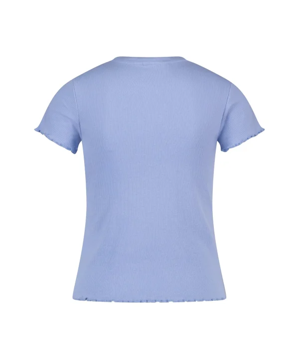 Kurzarm-Top, Rib V-Neck 7