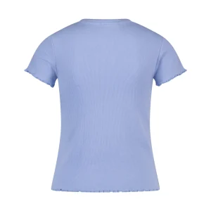 Kurzarm-Top, Rib V-Neck 18