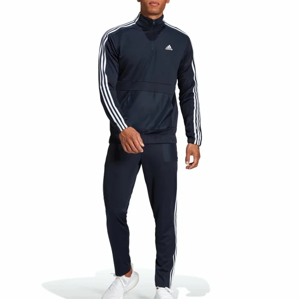 Adidas Aeroready Tricot Trainingsanzug Herren Marine – Weiß 1