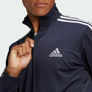 Adidas Essentials 3-stripes Trainingsanzug Herren Blau – Weiß 16