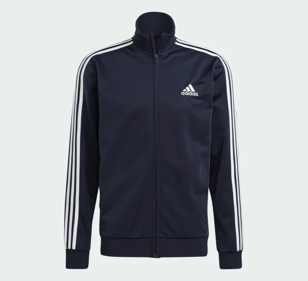 Adidas Essentials 3-stripes Trainingsanzug Herren Blau – Weiß 8