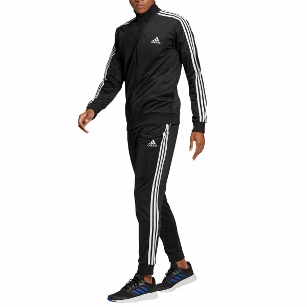 Adidas Primegreen Essentials 3-stripes Trainingsanzug Herren Schwarz – Weiß 1