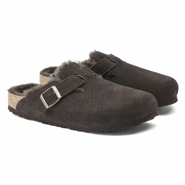 Birkenstock Boston Shearling Pantoffeln Braun 1