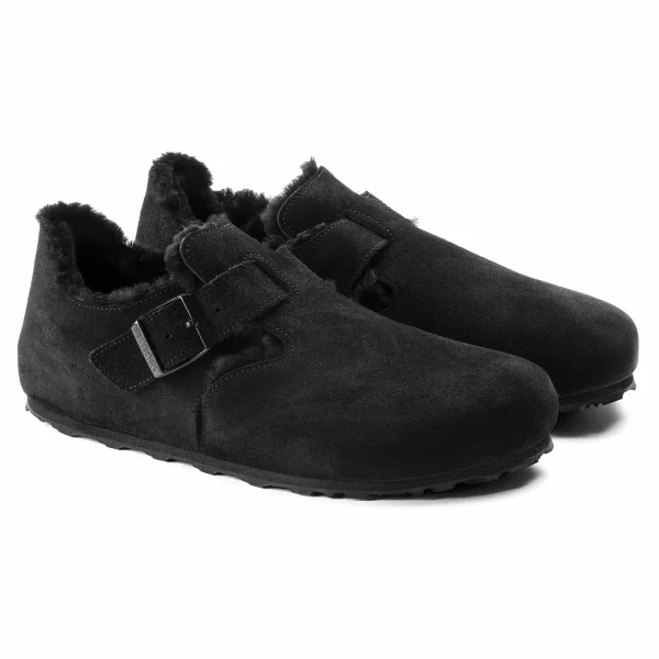 Birkenstock London Shearling Pantoffeln Schwarz 1