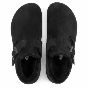 Birkenstock London Shearling Pantoffeln Schwarz 15