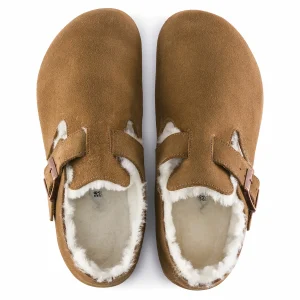 Birkenstock London Shearling Pantoffeln Braun 21