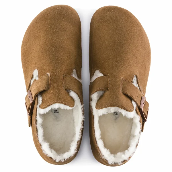 Birkenstock London Shearling Pantoffeln Braun 7