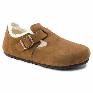 Birkenstock London Shearling Pantoffeln Braun 25