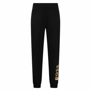 Boss Contrastlogo Jogginganzug Herren Schwarz – Gold 14