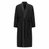 Boss Waffle Kimono Bademantel Herren Schwarz 19