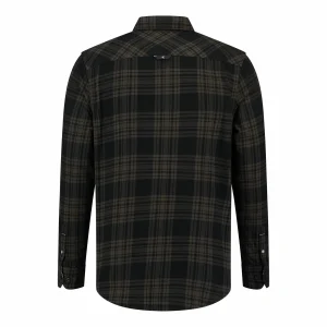 Calvin Klein Check Regular Casual Hemd Herren Schwarz – Olivgrün 6