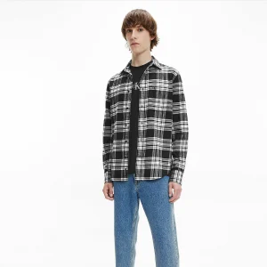 Calvin Klein Check Regular Casual Hemd Herren Schwarz – Weiß 11