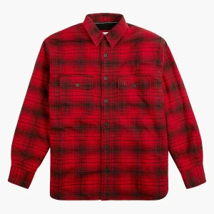 Calvin Klein Sherpa Lined Check Casual Hemd Herren Rot – Schwarz 15