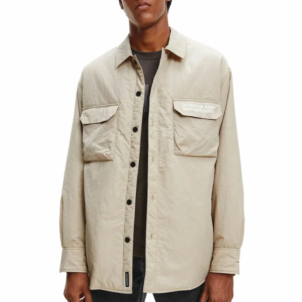 Calvin Klein Sustainable Shirtjacke Herren Beige 1