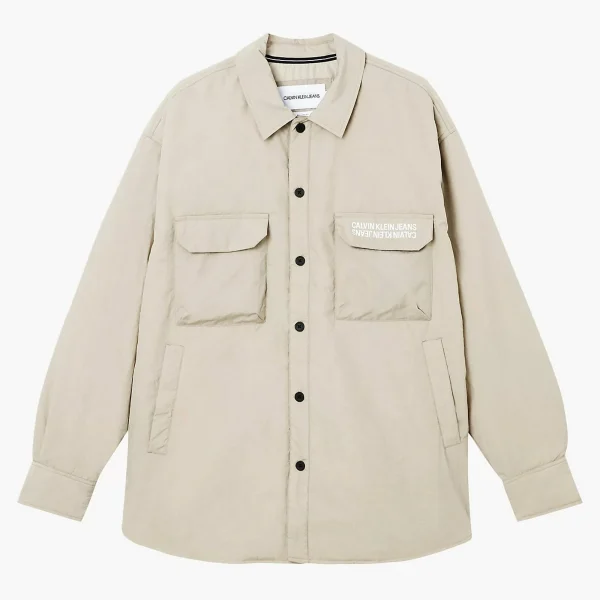 Calvin Klein Sustainable Shirtjacke Herren Beige 6