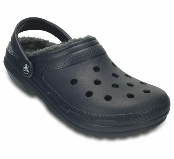 Crocs Classic Fuzz Lined Clog Marine – Grau 1