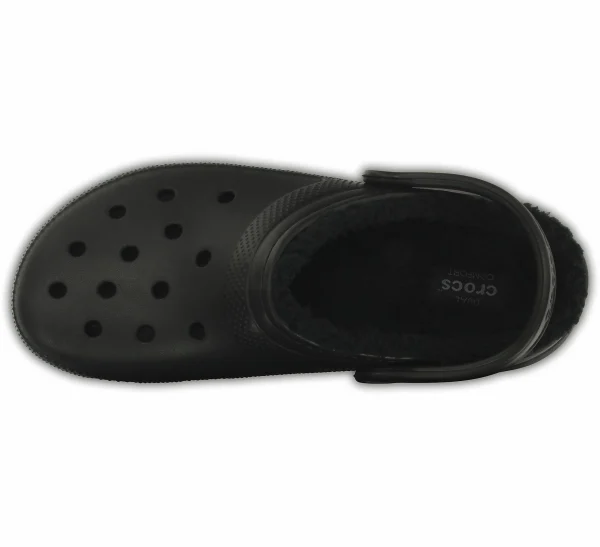 Crocs Classic Fuzz Lined Clog Schwarz 5