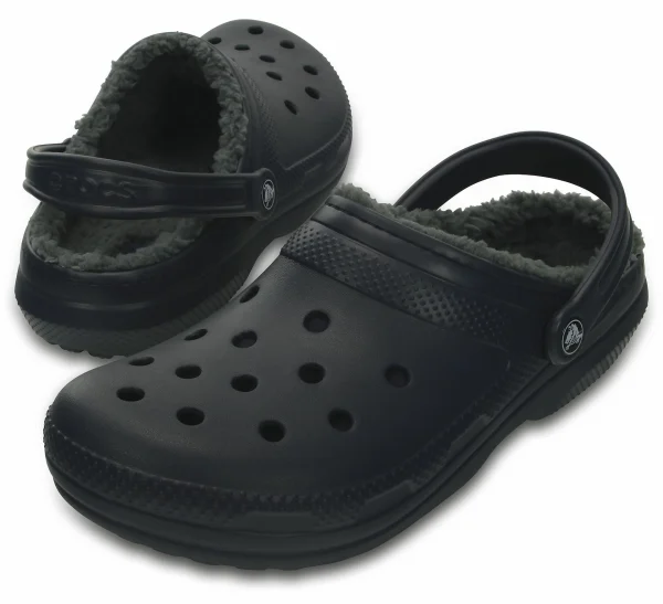 Crocs Classic Fuzz Lined Clog Marine – Grau 7