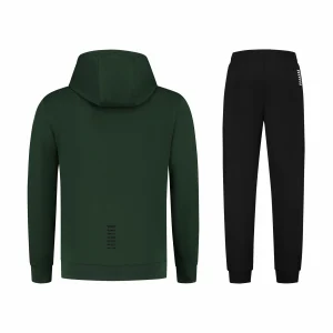 EA7 Train Core ID Hooded Trainingsanzug Herren Grün – Schwarz 10