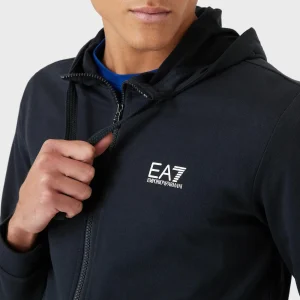 EA7 Train Core ID Hooded Trainingsanzug Herren Marine – Weiß 12