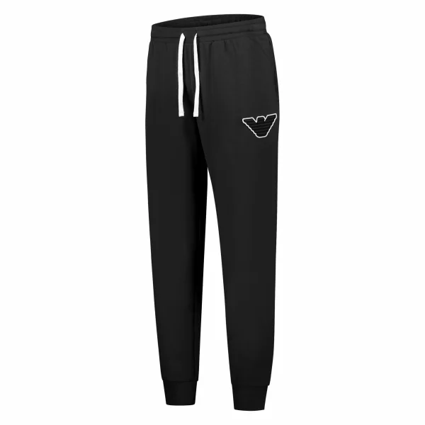 Emporio Armani Stretch French Terry Jogginghose Herren Schwarz 1