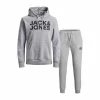 Jack & Jones Essentials Corp Logo Hood Sweat Jogginganzug Herren Hellgrau 10