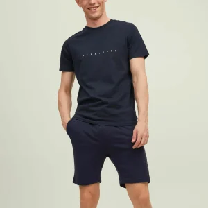 Jack & Jones Font Tee Set Herren Dunkelblau 10