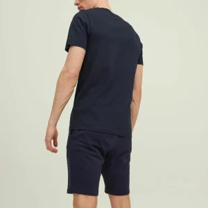 Jack & Jones Font Tee Set Herren Dunkelblau 12