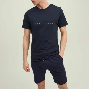 Jack & Jones Font Tee Set Herren Dunkelblau 14