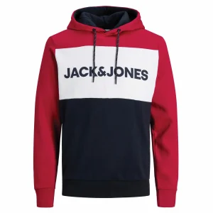 Jack & Jones Logo Blocking Sweat Jogginganzug Herren Rot – Weiß – Schwarz 7