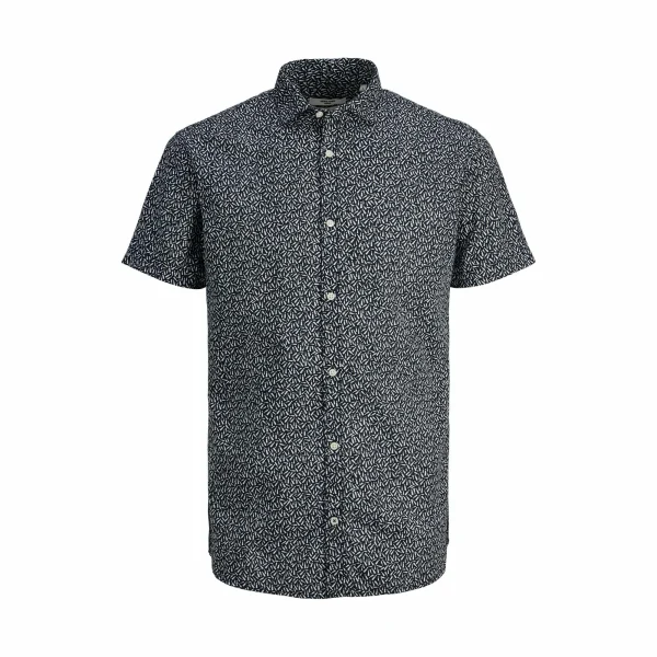 Jack & Jones Summer Geo Print Casual Hemd Herren Dunkelblau 1