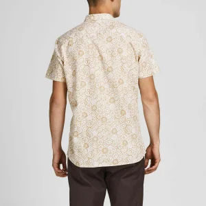 Jack & Jones Summer Geo Print Casual Hemd Herren Beige 8