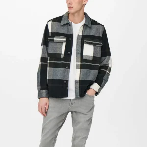 Only & Sons Leroy Casual Hemd Herren Marine – Dunkelgrün – Grau – Weiß 15