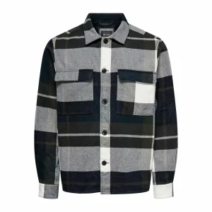 Only & Sons Leroy Casual Hemd Herren Marine – Dunkelgrün – Grau – Weiß 19