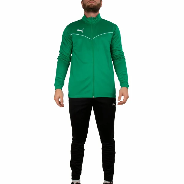 Puma Teamrise Trainingsanzug Herren Grün – Schwarz 1