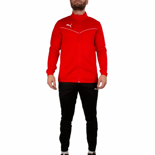 Puma Teamrise Trainingsanzug Herren Rot – Schwarz 1