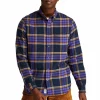 Timberland Heavy Flannel Casual Hemd Herren Marine – Violett – Orange 17