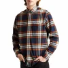 Timberland Heavy Flannel Casual Hemd Herren Marine – Weiß – Braun 14